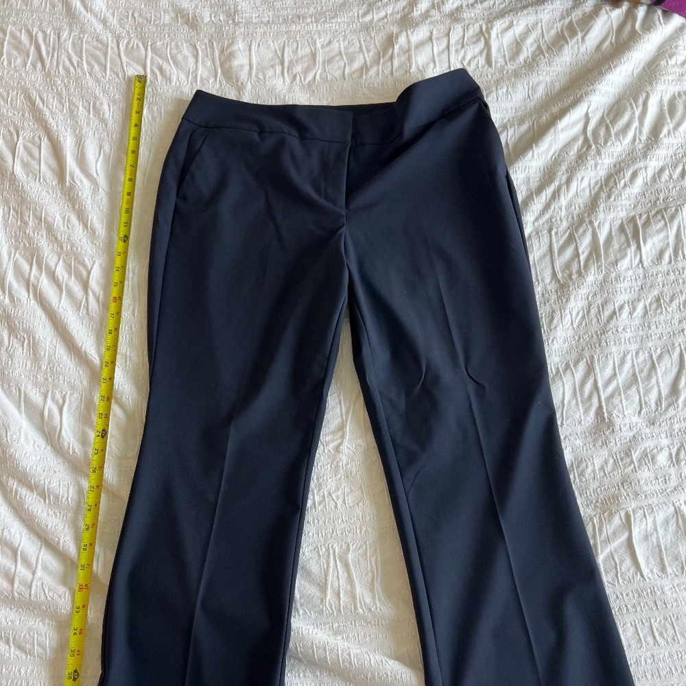 Ann Taylor Factory Trousers Suit Pants Navy 14 Petite Curvy